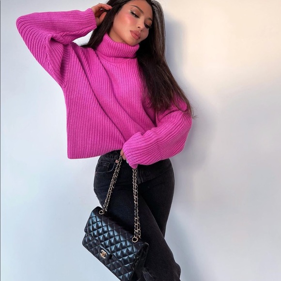 Zara High Collar Knit Sweater - Picture 4 of 11